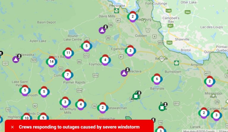 1300 Homes In Renfrew County Still Without Power After Wide Spread